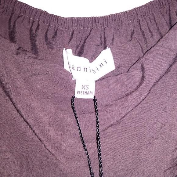 Gianni Bini Mila Drapey Viscose Square Neck Long Sleeve Woven Blouse Size xs - Picture 6 of 6